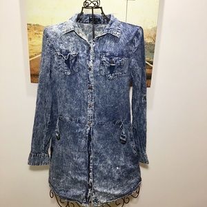 New Look Jeans | Acid Wash Shirt Dress Tunic M
